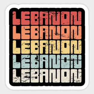 Vintage LEBANON Lebanese Graphic Sticker